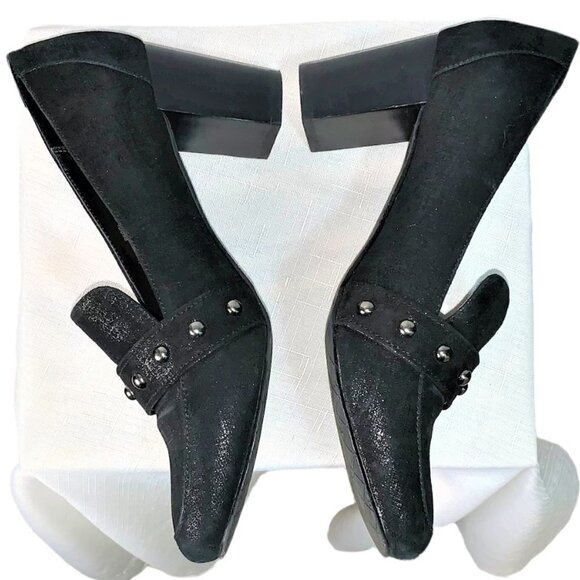 DONALD J. Pliner Loafers Leather Studded Heeled - Picture 5 of 11